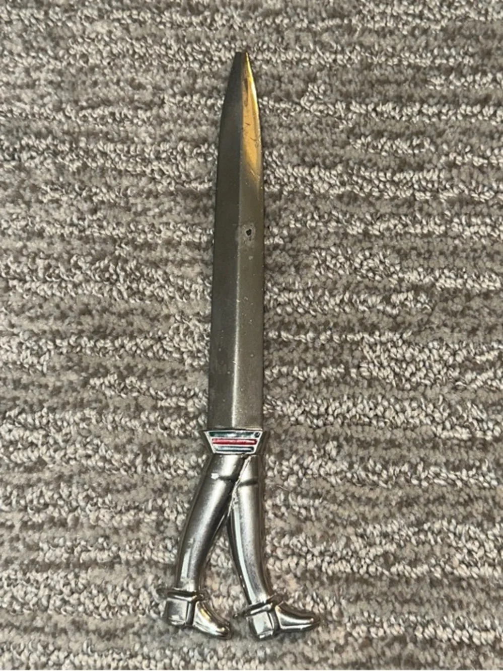 Vintage Gucci Silver Letter Opener with Figural Handle